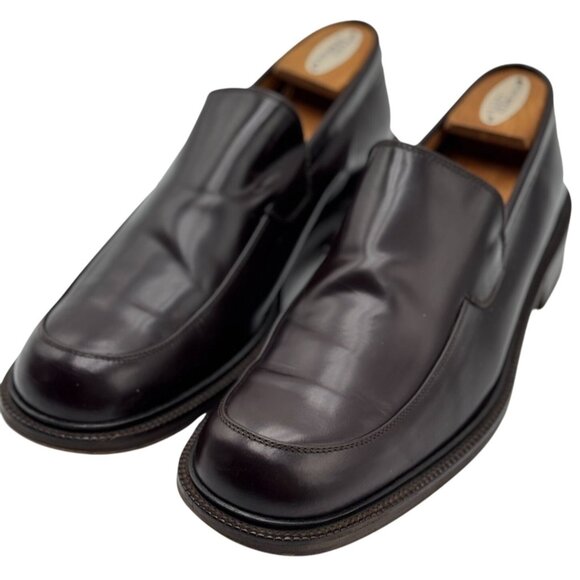 Coach Mens 12D Carson Slip-On Loafers Classic Dress Shoes Brown Leather Italy - Picture 4 of 16